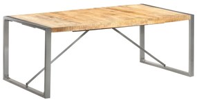 Tavolo da Pranzo 200x100x75cm in Legno Massello di Mango Grezzo