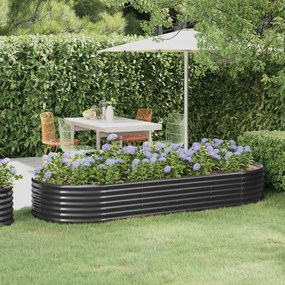 Letto Da Giardino İn Acciaio A Polvere 249x100x36 Cm Antracite /