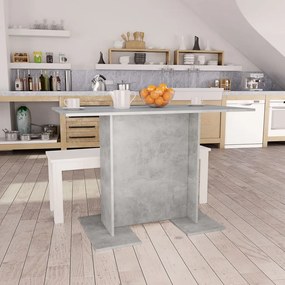 Tavolo Da Pranzo Grigio Cemento 110x60x75 Cm Legno Multistrato /
