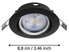 Eglo 901755 - SET 3x Lampada LED da incasso FAVAZZINA 1xGU10/4W/230V nero