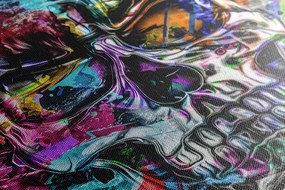 Stampa su tela – Teschio artistico colorato
