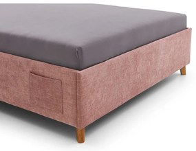 Letto da bambini rosa imbottito rete non inclusa 140x200 cm Fun – Meise Möbel