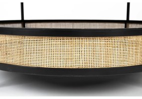 Tavolino da salotto rotondo nero/di colore naturale ø 80 cm Makoto – White Label