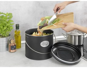 Contenitore nero per rifiuti compostabili 6 l Nero - Wenko