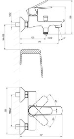Ravak X070473 - Miscelatore per vasca LIFE cromato lucido