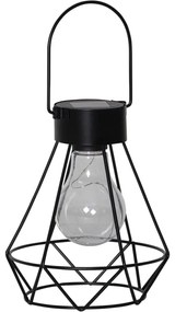 Lanterna LED nera, altezza 15,5 cm Eddy - Star Trading