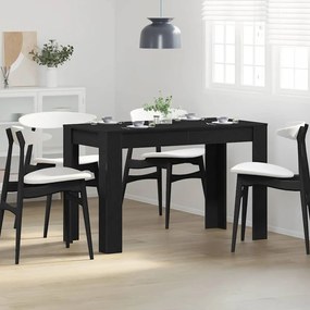 Tavolo Da Pranzo Rovere Nero 120x60x76 Cm Legno Multistrato /