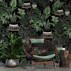 Carta da parati – Con motivo botanico