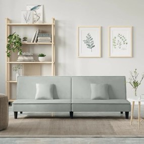 Divano Letto Grigio Chiaro İn Velluto /