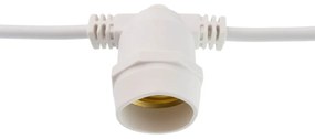 Catenaria da 10m IP65 con 10 Portalampada E27 Bianco