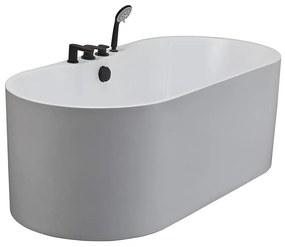 Vasca da bagno freestanding con rubinetto - 195 L - 150x 75 x 58 cm - Bianco - STEPONA