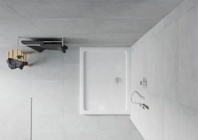 Mexen Flat piatto doccia rettangolare slim 120 x 100 cm, bianco, sifone cromato - 40101012