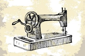 Carta da parati – Macchina da cucire retrò