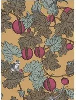 Tapete Frutto Proibito v. Cole & Son - Sky Blue/Plum on Gold