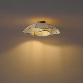 Plafoniera Japandi in tessuto beige 55cm - Haru