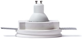 Portafaretto GU10 e MR16 in Gesso Pitturabile Tondo Ø100 mm