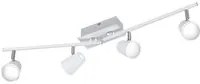 Plafoniera Bracci con 4 Faretti Spot Orientabili Narcos Bianco Trio Lighting