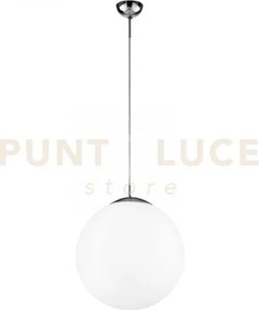 Lampadario a sospensione city sfera bianca 1 luce attacco e27 35x35...