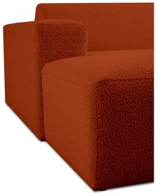 Modulo divano in tessuto bouclé color mattone (angolo sinistro) Roxy - Scandic