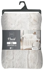 Coperta color crema in micropile 180x220 cm Foxy – douceur d'intérieur