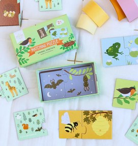 A Little Lovely Company - puzzle di abbinamento - casette degli animali