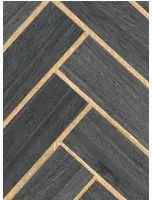 CMO Paris Tapete Bois Chevron - Gris Or