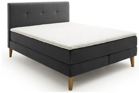 Letto boxspring antracite 160x200 cm Stockholm - Meise Möbel