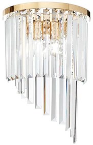 Ideal Lux - Applique di cristallo CARLTON 3xE14/40W/230V oro