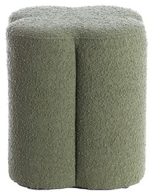 Sgabello in tessuto bouclé verde Nalani - Light &amp; Living