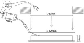 Lampada LED da incasso LED/7,5W/230V 4000K bianco/oro