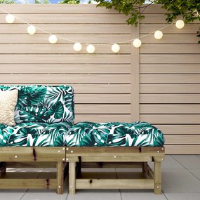 Poggiapiedi da giardino con cuscino in legno impregnato di pino