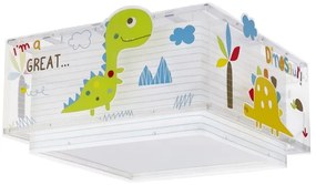 Dalber 73456 - Plafoniera per bambini DINOS 2xE27/60W/230V
