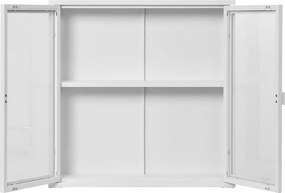 Vetrina da appendere in metallo bianco 80x80 cm Brisbane - House Nordic