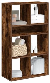Libreria Rovere Fumo 66x31x112 Cm İn Legno Multistrato /