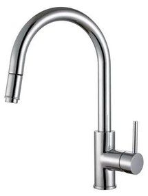 ALVEUS 1129021 - Miscelatore cucina DELOS 38 cm con doccetta estraibile, cromo l