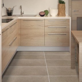 Piastrella da pavimento e rivestimento interno 50 x 100 cm Sp. 3.5 mm rettificato Concrete in gres porcellanato opaco tabacco traffico intenso (pei 4/5) R9
