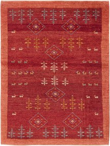 Gabbeh Tappeto 150 x 200 Rosso (Iran) Annodato A Mano