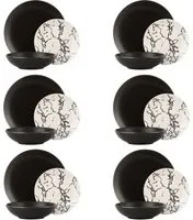 Set piatti Eclissi in stoneware, 18 pezzi
