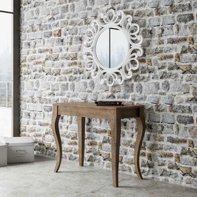 Consolle allungabile OLANDA NOCE con gambe a sciabola 90x48/308 cm
