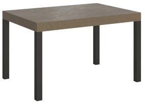 Tavolo allungabile Everyday telaio Antracite, Tortora / 80x140/224 cm