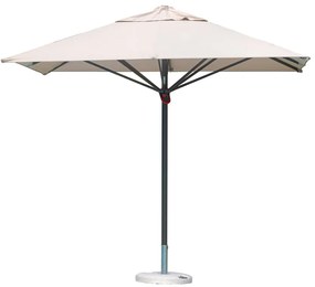 Ombrellone a palo centrale antracite M 50G con telo quadrato ecru L 300 x P 300 x H 330 cm
