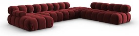 Divano in velluto rosso 379 cm Bellis - Micadoni Home