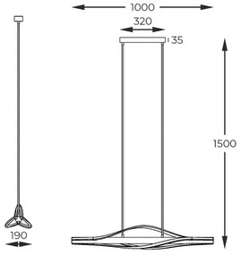 Zuma Line P230857003 - Lampadario LED a sospensione con filo BAEZ LED/30W/230V