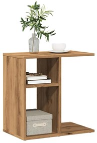 Tavolino Rovere Artigianale 50x30x50 Cm Legno Multistrato /