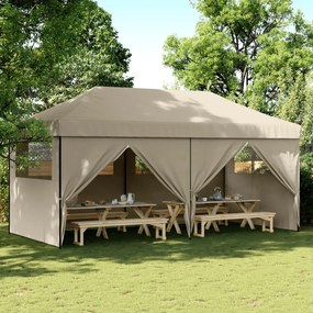 Tendone Per Feste Pieghevole Pop-up Con 4 Pareti Tortora /