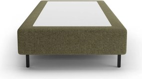 Letto singolo imbottito verde senza testiera 90x200 cm Whale – Micadoni