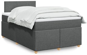 Giroletto A Molle Con Materasso Grigio Scuro 120x190cm Tessuto /