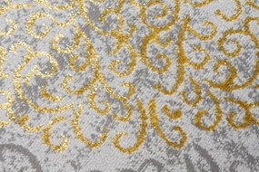 Esclusivo tappeto grigio moderno con motivo orientale dorato Larghezza: 200 cm | Lunghezza: 300 cm