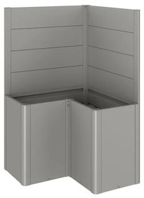 Frangivista in acciaio BIOHORT senza vetro, grigio quarzo met 2 pz 102 x 91 cm, spessore 3 mm