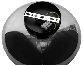 Plafoniera smart nera con vetro fumé incl. WiFi P45 - Ayesha